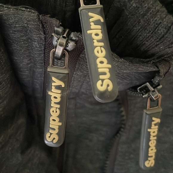 Superdry Original Windcheater Winter Jacket Coat Charcoal Grey Men Small - Picture 7 of 14